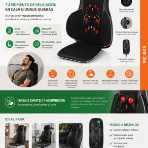 Asiento Masajeador Shiatsu y Acupresión Medisana MC 825