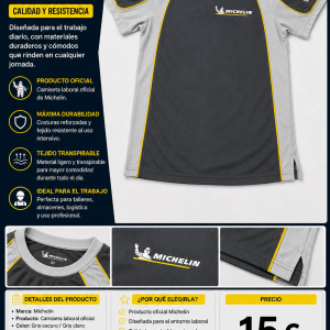 Camiseta Laboral Michelin — Producto Oficial, Talla M
