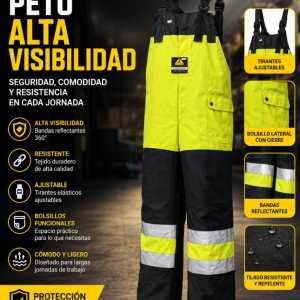 Peto de Alta Visibilidad Bicolor con Bandas Reflectantes 360°