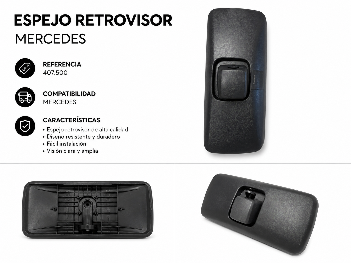 Espejo Retrovisor Mercedes – Ref. 407.500