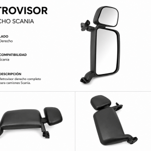 Retrovisor Derecho Scania – Completo | Recambio para Camión