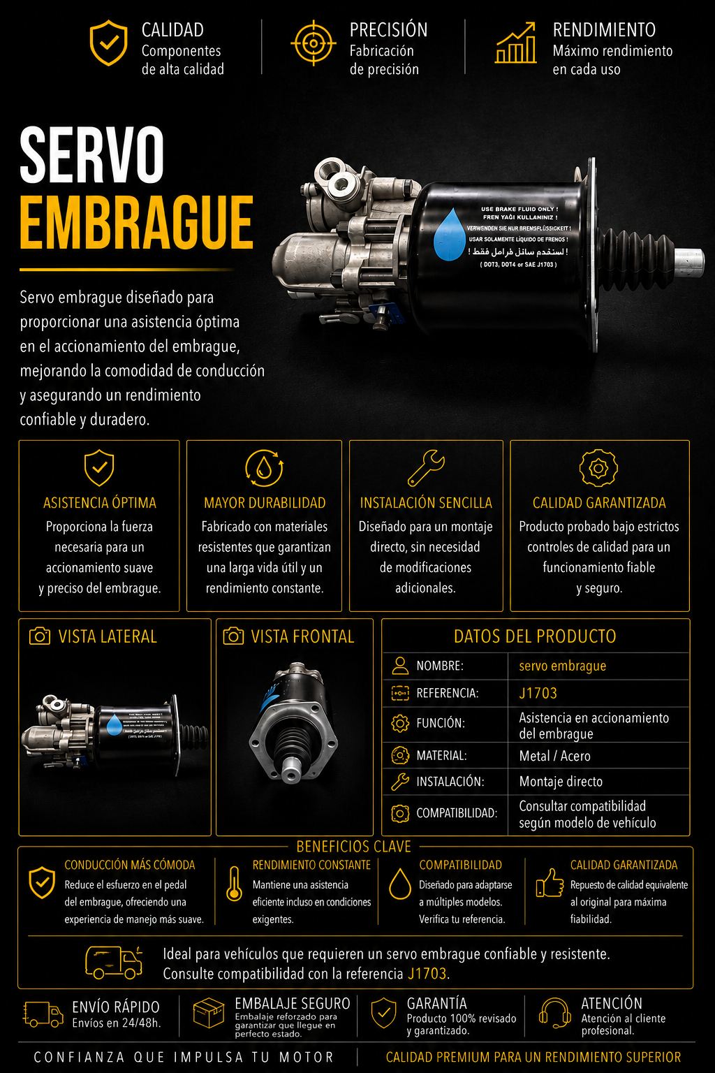 Servo embrague – Ref. J1703
