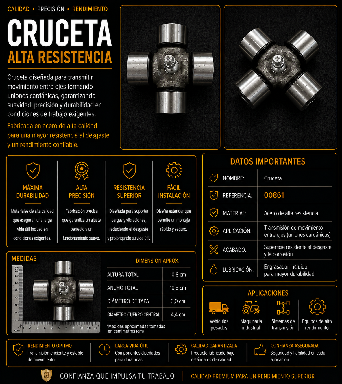 Cruceta de transmisión – Alta resistencia | Ref. 00861