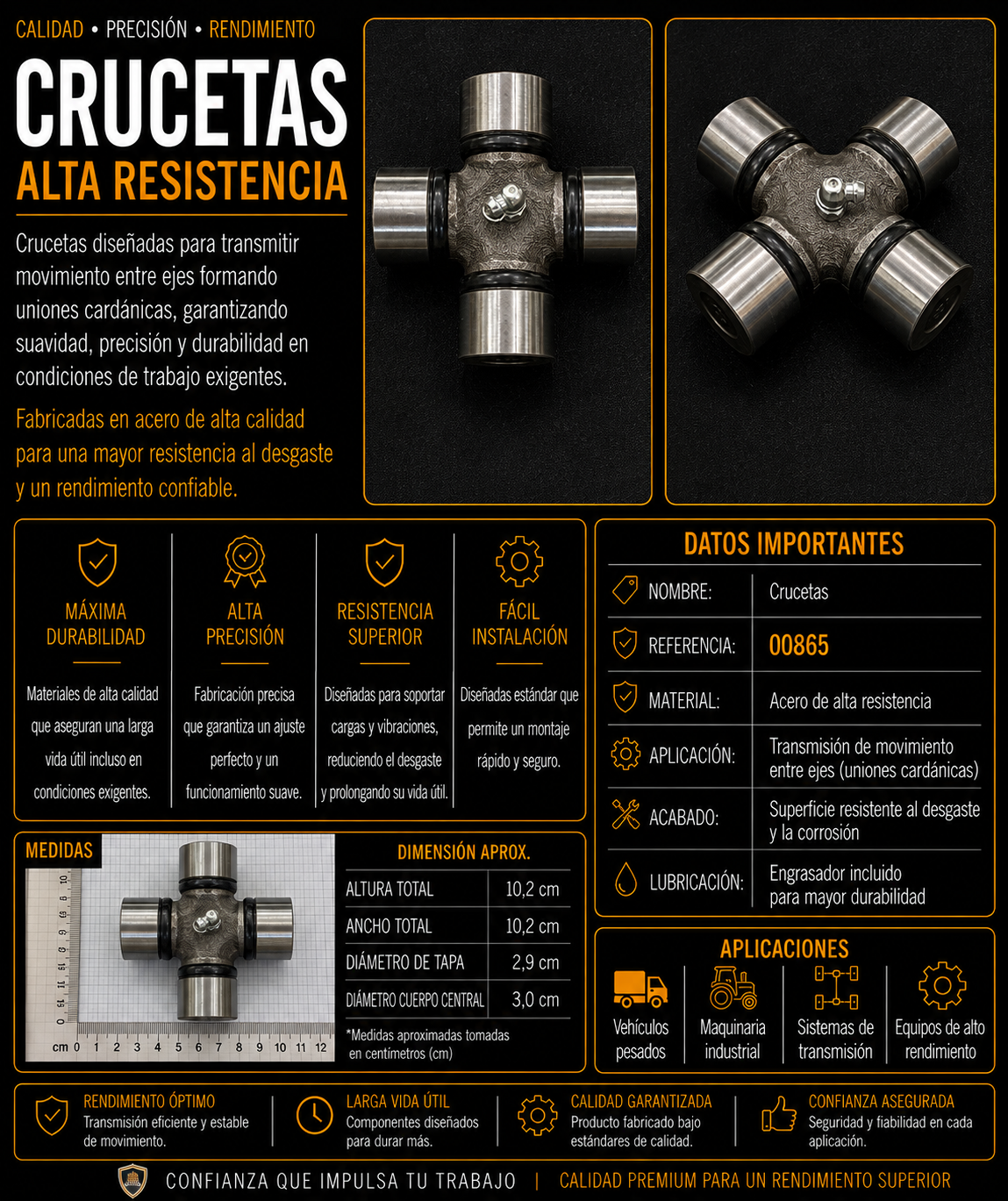 Cruceta de transmisión – Alta resistencia | Ref. 00865