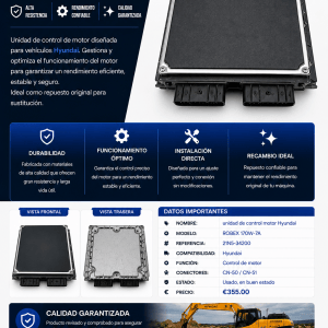 Unidad de control motor Hyundai ROBEX 170W-7A