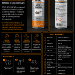 Ocker Anti-Humedad 400 ml – Aerosol Deshumidificante