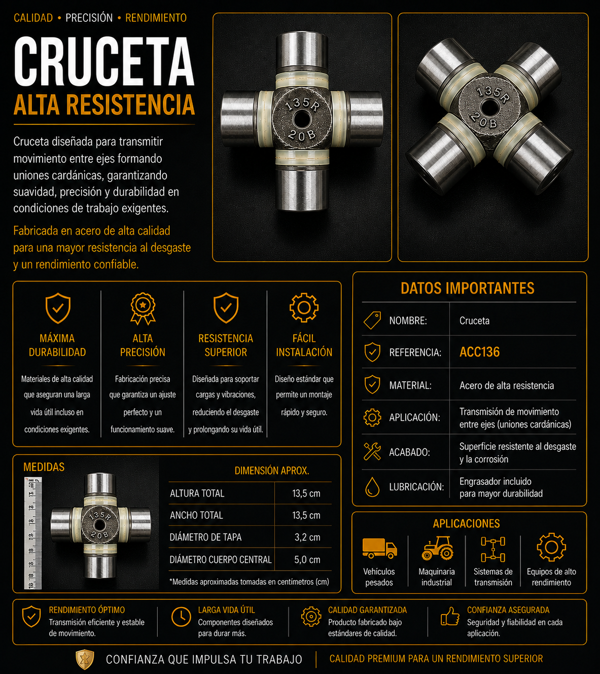 Cruceta de Transmisión ACC136