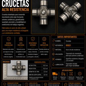 Cruceta de transmisión de alta resistencia - referencia: 00831