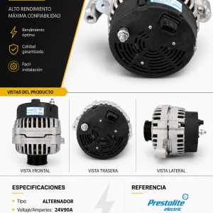 Alternador Prestolite 24V 90A – Referencia 860712GBA