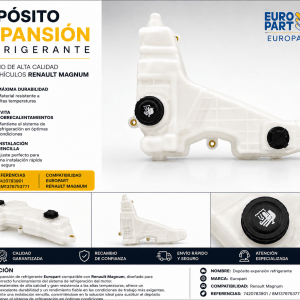 Depósito de expansión de refrigerante Europart compatible con Renault Magnum Ref  7420783901