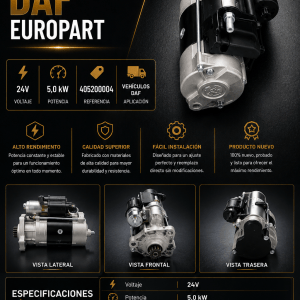 Alternador DAF 24V 6,0 kW – Referencia 4052000014