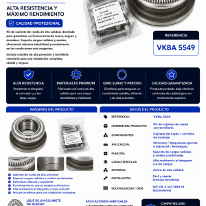 Kit de cojinete de rueda SKF VKBA 5549