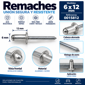 Remaches 6 x 12 mm – Ref. 0015812