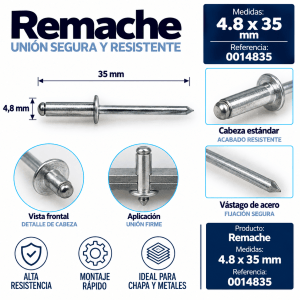 Remache 4,8 x 35 mm – Ref. 0014835