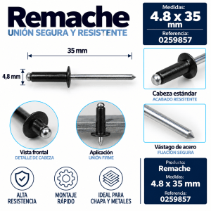 Remache 4,8 x 35 mm – Ref. 0259857